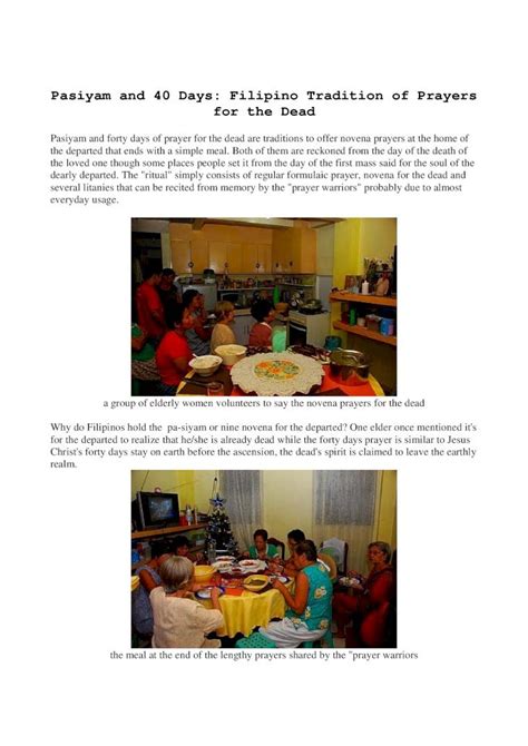 Pasiyam and 40 Days: Filipino Tradition of Prayers for .